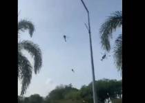 Video – İki Helikopter Havada Çarpıştı – 10 Ölü